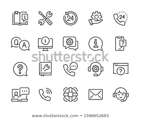 Сток-фото: Technical Support Operator Vector Illustration