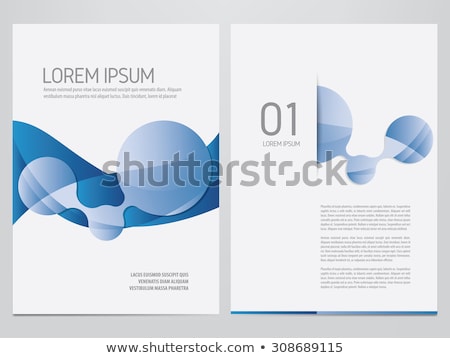 Foto stock: Stylish Booklet Brochure Template Design With Annual Report And