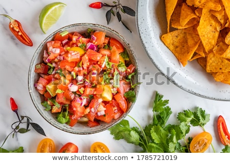 Stok fotoğraf: Traditional Mexican Tomato Salsa Sauce