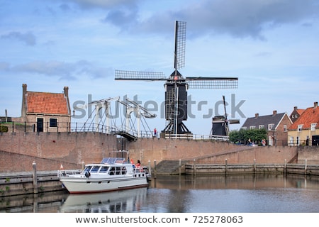 Сток-фото: Traditional Dutch Windmill In Heusden The Netherlands