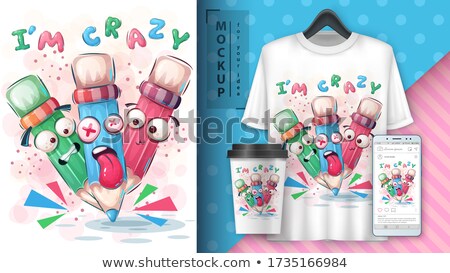 Crazy Pencil Poster And Merchandising ストックフォト © rwgusev