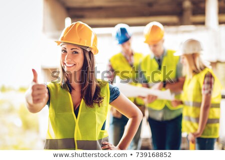 Female Electrician Thumb Up Stockfoto © MilanMarkovic78