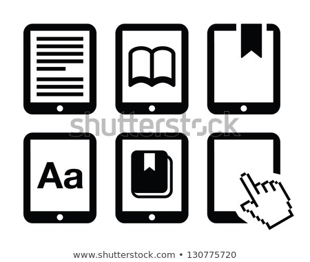 E Book Reader And E Reader Icons Set Stock photo © RedKoala