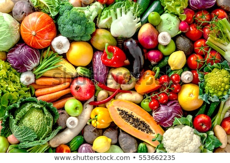 Stok fotoğraf: Assortment Of Fresh Vegetables And Fruit