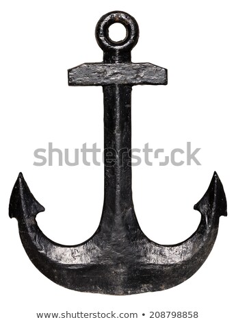 Foto stock: Anchor On Black Ship