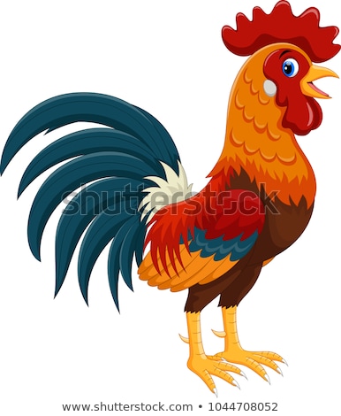 Stockfoto: Cute Cartoon Rooster