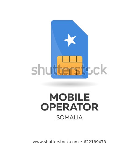 Сток-фото: Somalia Mobile Operator Sim Card With Flag Vector Illustration