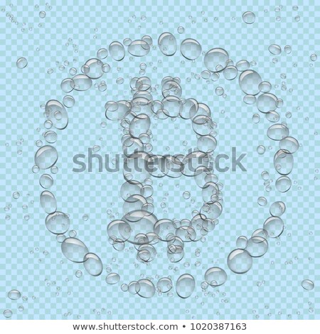 Stockfoto: Water Bubbles Bitcoin Transparent