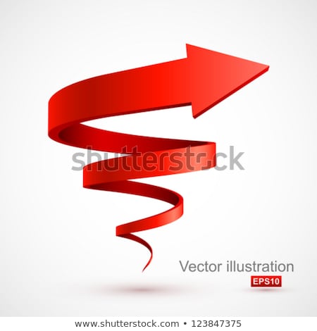 Zdjęcia stock: Red Spiral Arrow