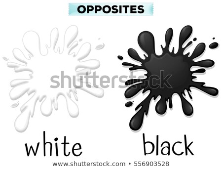 Stockfoto: Opposite Words For White And Black