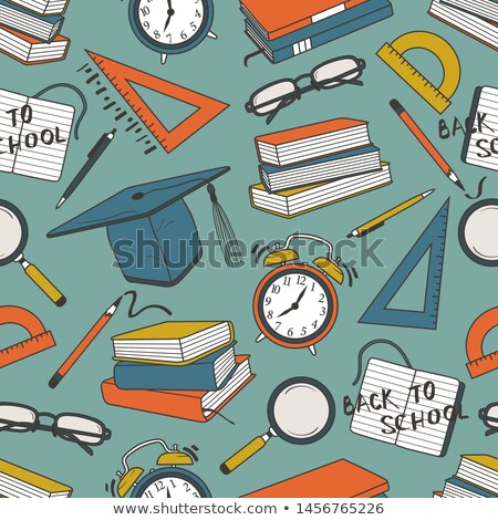 Stock fotó: Copybook And Glasses Isolated On White Backdrop