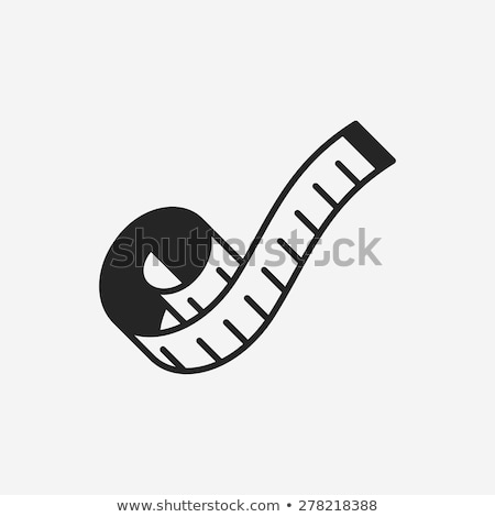 Foto stock: Yellow Measure Tape Icon Isolated On White Background