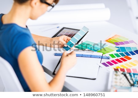 [[stock_photo]]: Interior Design Or Graphic Designer Renovation And Technology Co