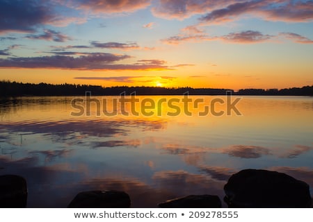 Сток-фото: Lake On Sunset