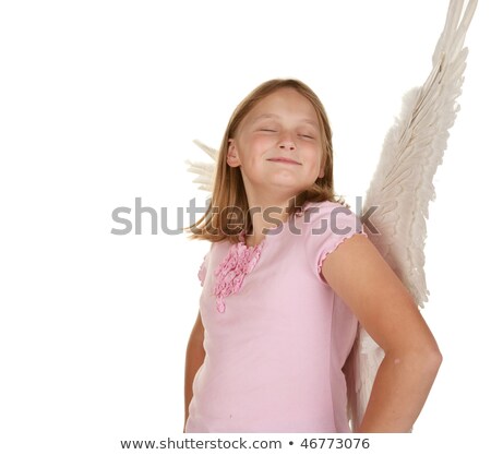Önelégült angyal tündér lány szárnyakkal Stock fotó © clearviewstock