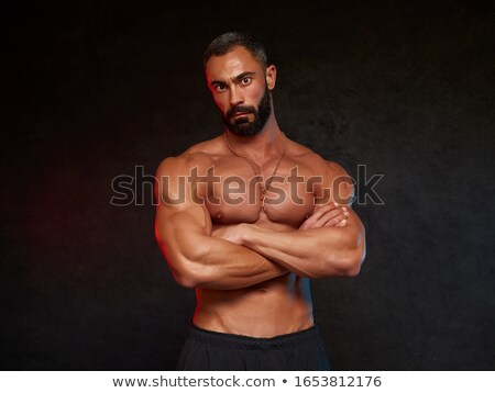 Stock fotó: Muscular Man Posing Shirtless