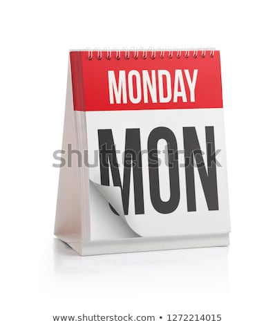 Foto stock: Monday Calendar Schedule Blank Page