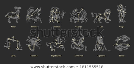 Zdjęcia stock: Sagittarius Constellation Vintage Engraving