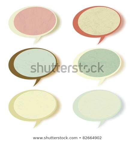 Stock photo: Retro Speech Bubbles Set With Copy Space Eps 8