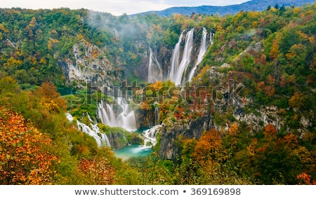 Foto stock: Natural Wonder Of The World - Plitvice Lakes National Park In Cr