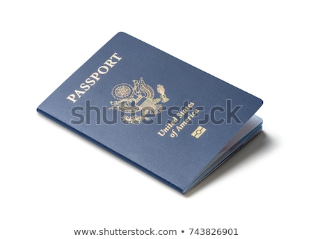 Stock fotó: Passport On White Background