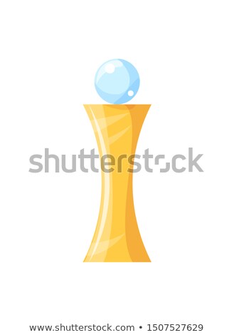 Stockfoto: Gold Award With Brilliant Glass Ball On Top Poster