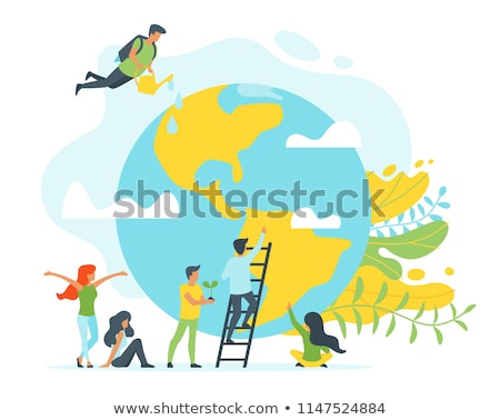 Save The Planet - Colorful Flat Design Style Illustration Foto stock © curiosity