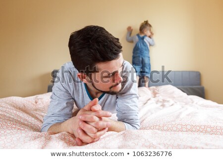 Stock photo: Angry Father Hitting Her Little Baby Daughter