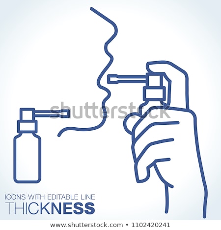 Foto stock: Illustration For Throat Spray