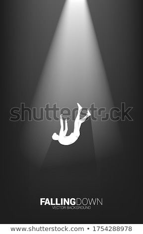 Stock photo: Silhouette Of Businessman Falling