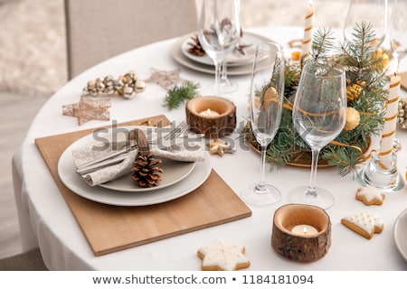 Stockfoto: Christmas Table Setting