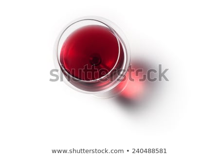 ストックフォト: Red Wine In A Wine Glass The Top View