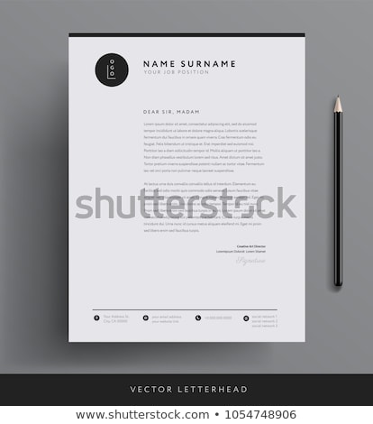 Foto stock: Letterhead Design In Minimal Style