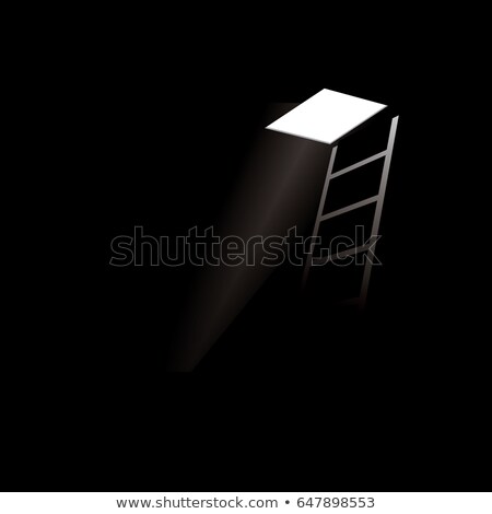 Foto d'archivio: Ladder In The Dark Basement