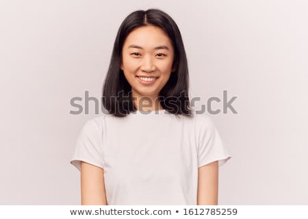 Foto stock: Portrait Of Playful Young Brunette