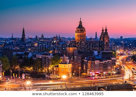 Stockfoto: Cityscape Of Amsterdam At Night