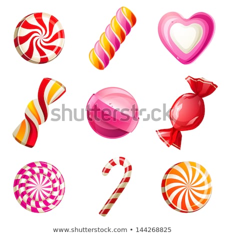 Foto stock: Vector Set Of Sweets And Candies
