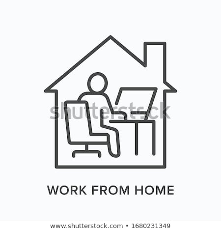 Stockfoto: Workspace Outline Icon Workspace Sign