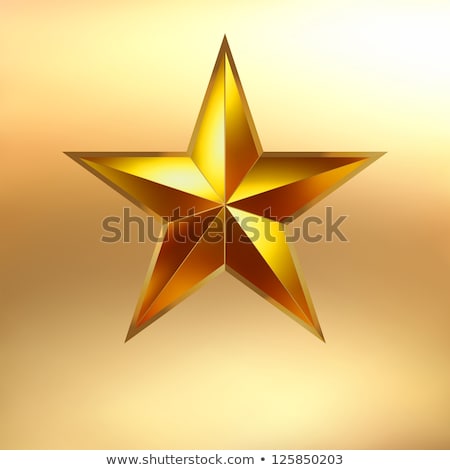Сток-фото: Illustration Of A Red Star On Gold Eps 8