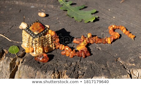 Stockfoto: Handmade Necklace From Raw Amber