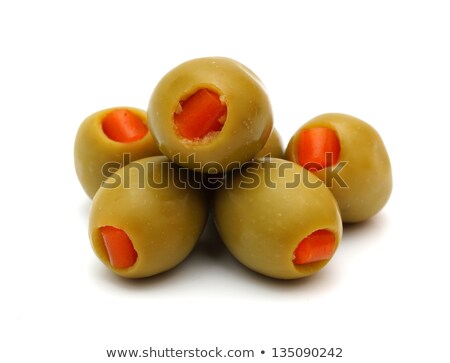 Foto stock: Bunch Of Stuffed Green Olives