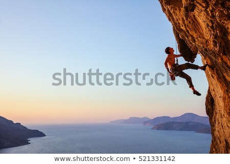 Stok fotoğraf: Young Rock Climber