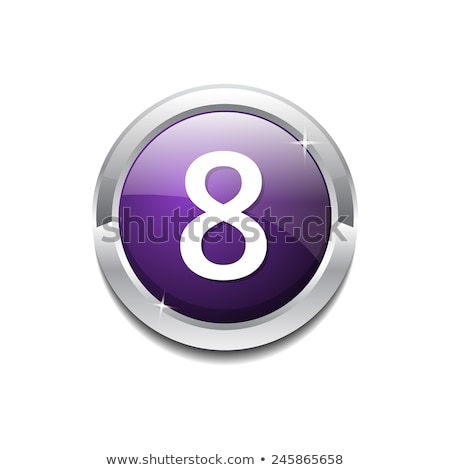 ストックフォト: 8 Number Circular Vector Purple Web Icon Button