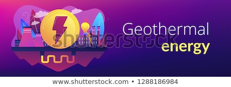 Stockfoto: Geothermal Energy Concept Banner Header