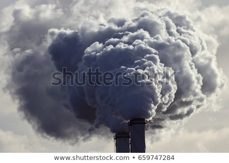 Zdjęcia stock: Air Pollution With Smoke From Factory Chimneys