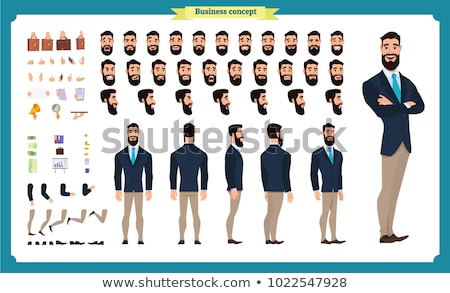 Foto d'archivio: Businessmen Cartoon Characters Vector Collection