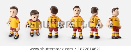 Stock photo: Mascot Playing Football