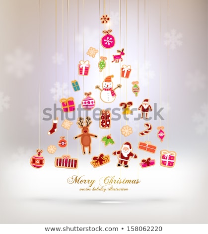 Stock photo: Christmas Tree Label Made From Paper