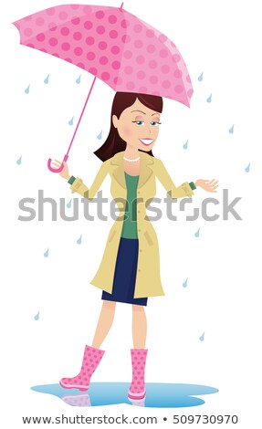 Foto stock: Woman In Soaking Wet Dress Posing