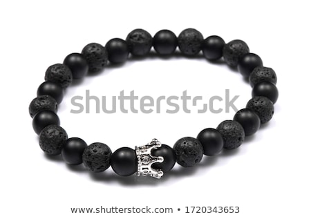 Stock fotó: Beautiful Bracelets With Precious Stones Isolated On White